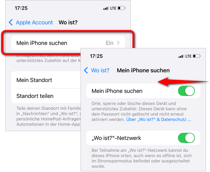 Wo ist deaktivieren iPhone Schritte