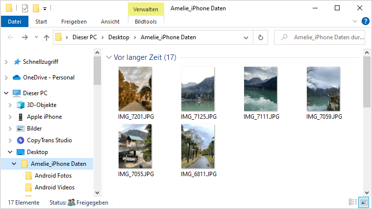 HEIC Fotos in JPG auf PC konvertiert