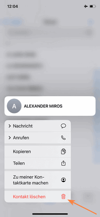 Kontakte schnell löschen iPhone