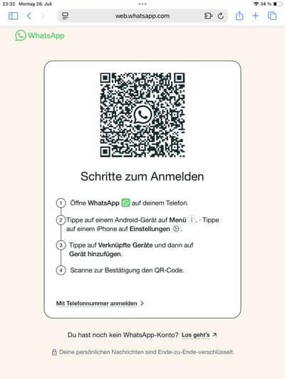 WhatsApp für App Web Version