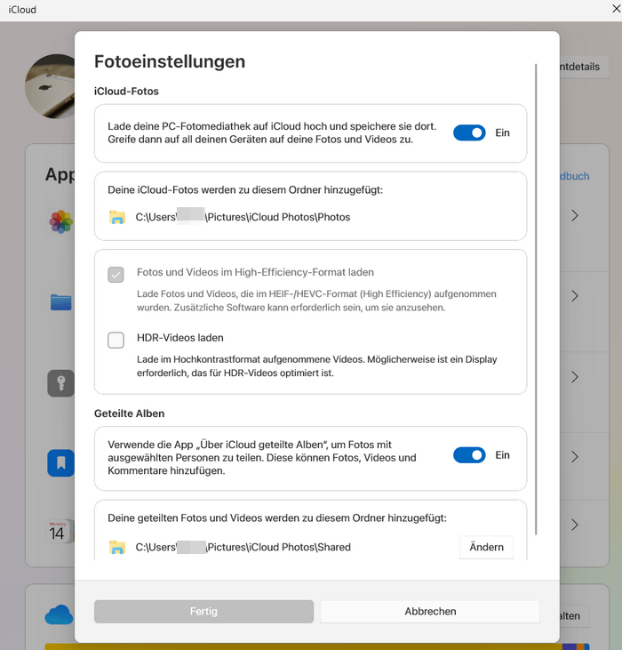 Fotos in iCloud ansehen mit iCloud für Windows