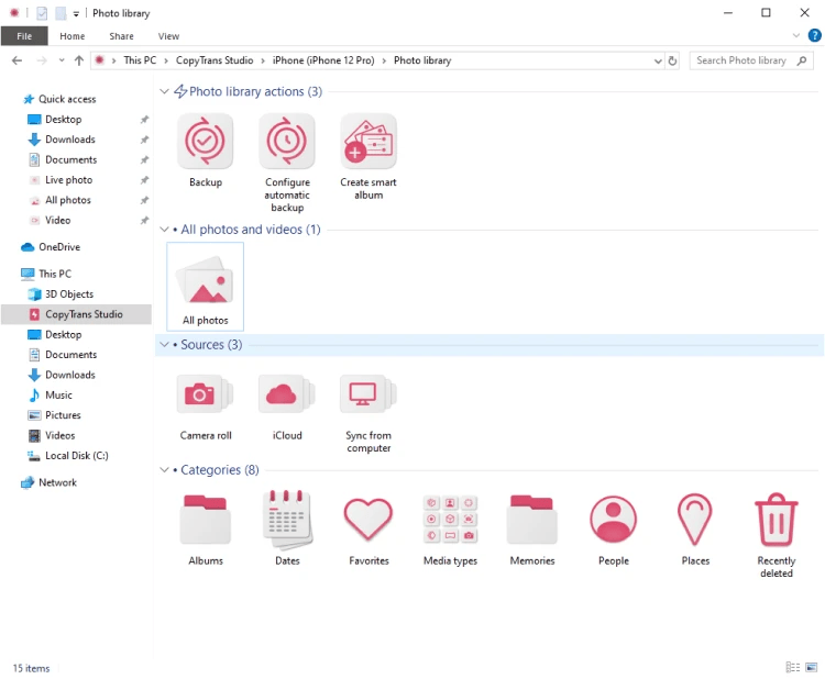 geteiltes Album iCloud auf PC