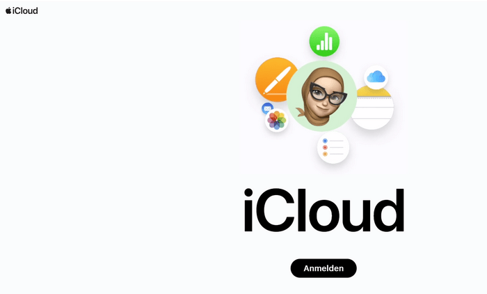 Bei iCloud auf der Website anmelden