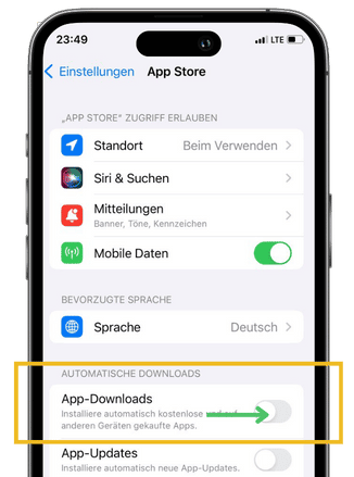 Apps von iPhone auf iPad übertragen