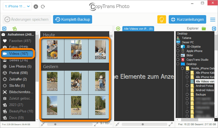 iPhone Videos auf iPad übertragen