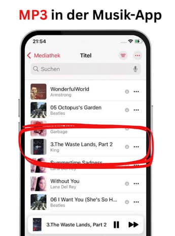 Hörbuch auf iPhone laden im MP3 Format