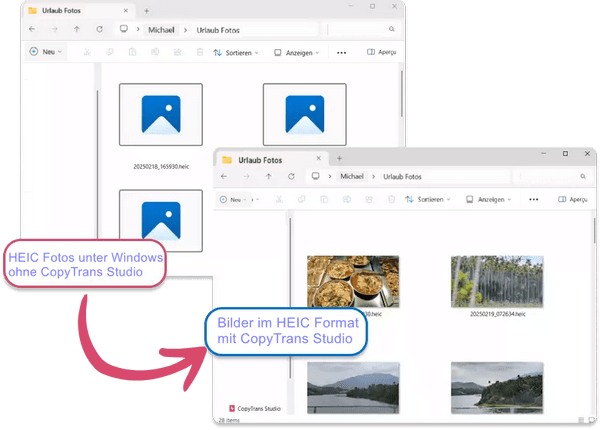 HEIC-Vorschaubilder anzeigen