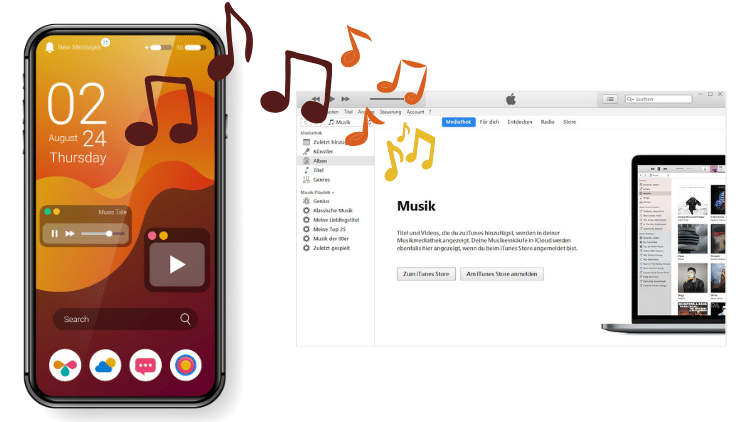 iPhone Musik in iTunes übertragen