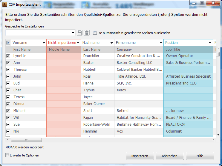 Excel Kontakte auf iPhone importieren