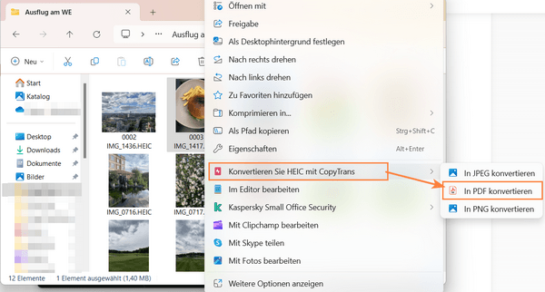 HEIC in PDF umwandeln
