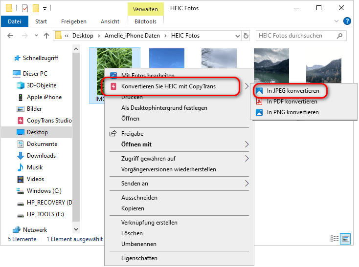 HEIC to JPG gratis umwandeln