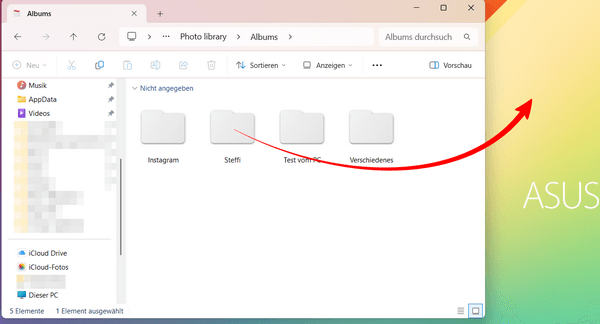 Fotoalben vom iPhone auf PC übertragen