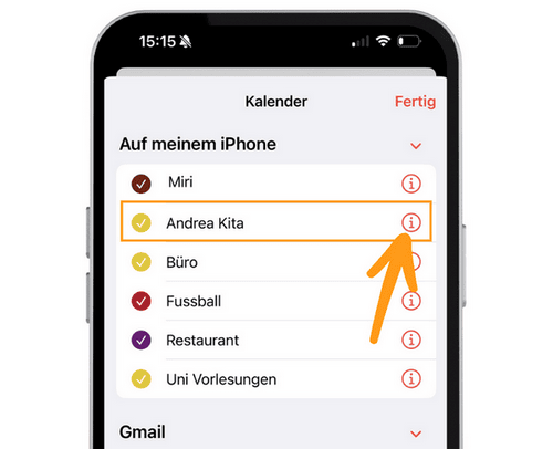 Kalender Farbe ändern iPhone