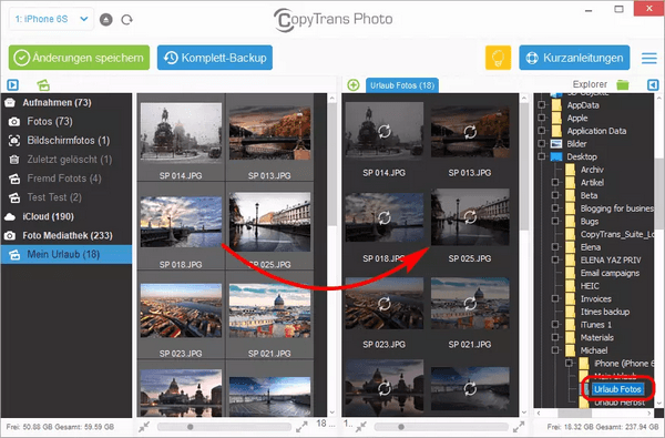 Fotos iPhone sortieren