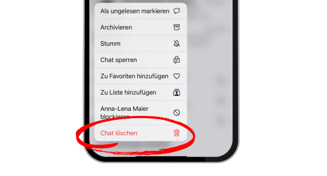 Nachricht bei WhatsApp löschen