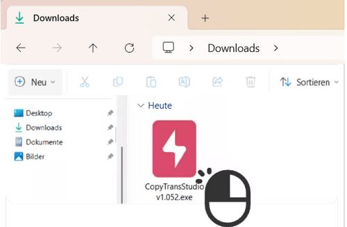 CopyTrans Studio exe-Datei starten und installieren