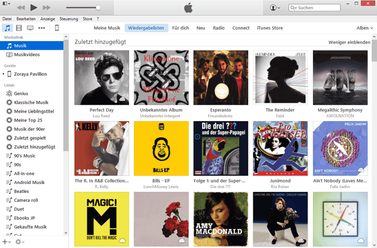 iTunes wiederherstellen mit iPhone Musik