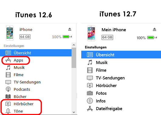 iTunes arbeitet nicht mehr mit Apps