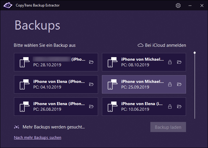 iPhone Hacker Meldung - alle Backups