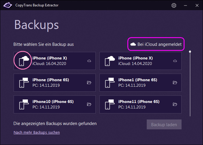 iPad lädt nicht mehr und geht nicht an: Daten aus Backup zurueckholen