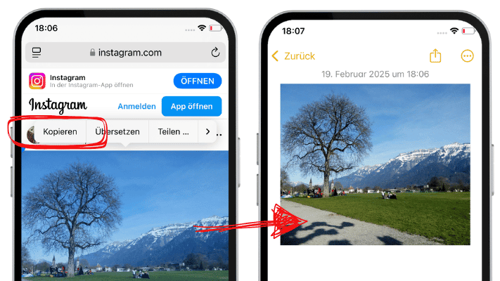 Bilder aus Instagram speichern iPhone