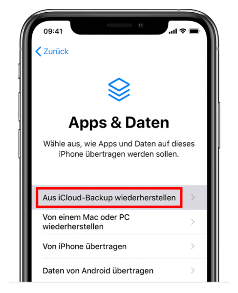 iPhone verloren, mit iCloud Backup