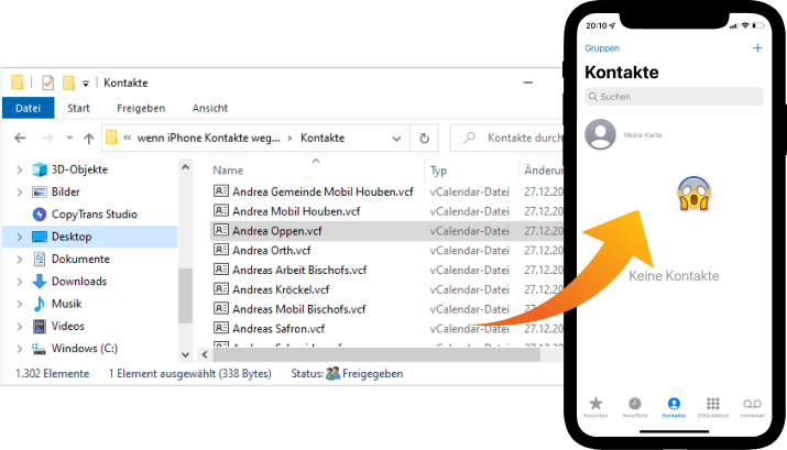 iPhone Kontakte verschwunden retten