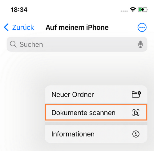 Mit iPhone Dokumente scannen