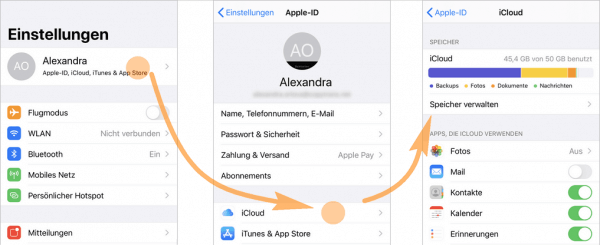 iCloud verwalten