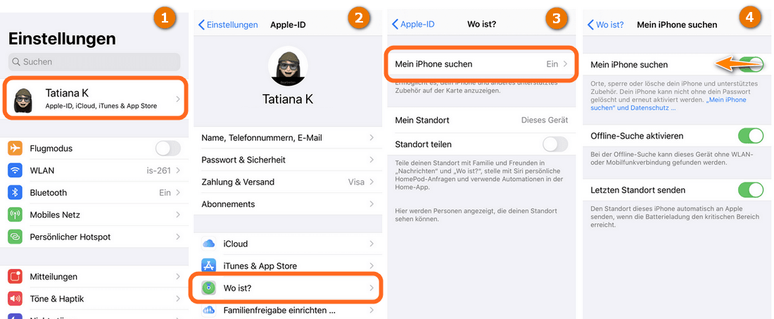 Mein iPhone suchen deaktivieren