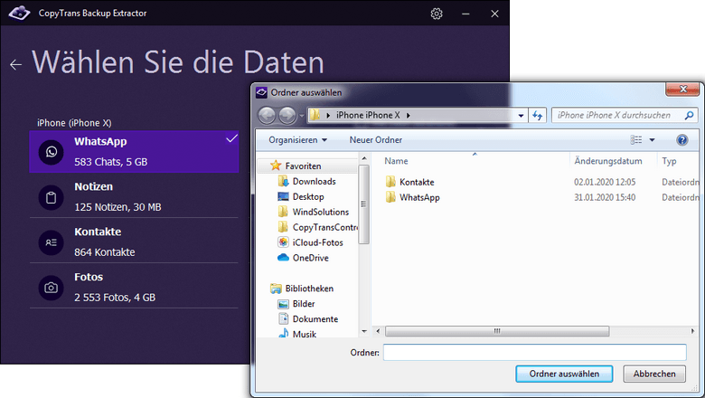 iPhone-Backup was wird gesichert