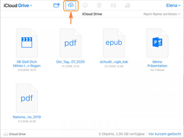 iPad Dokumente speichern: iCloud Drive