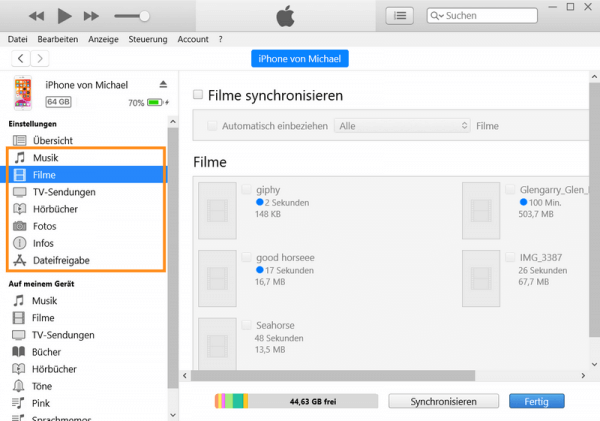 Dateien auf iPad speichern