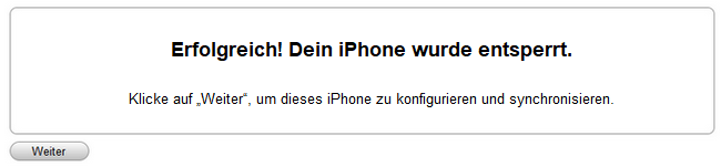 iPhone mit iTunes erfolgreich aktiviert