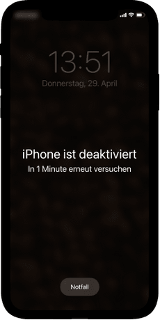 iPhone Code vergessen: Entsperr-Versuche