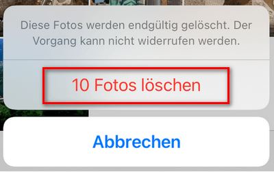 iPad Speicher voll und die zuletzt gelöschten Fotos löschen