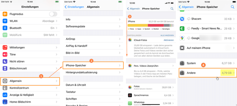 iPhone Speicher andere