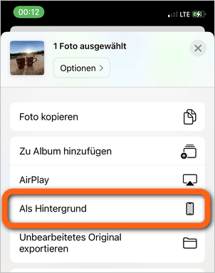 Live Hintergrund iPhone einstellen