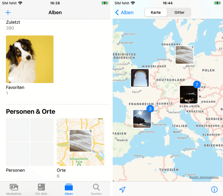 iPhone Fotos Standort anzeigen