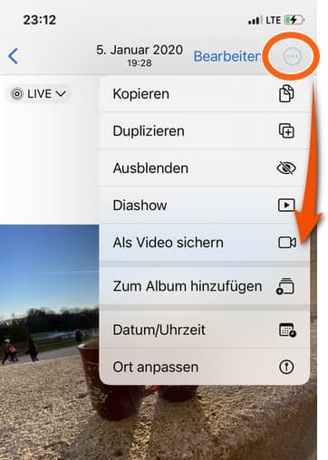 Live Foto als Video 2 Methoden