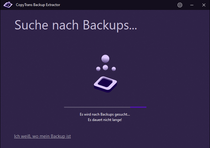 Backups suchen - iPhone schaltet sich aus und an