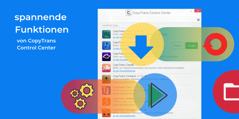 Spannende Funktionen von CopyTrans Control Center