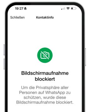 WhatsApp Profilbild Screenshot nicht möglich