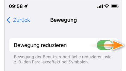 iPhone 11 langsam - Bewegung reduzieren