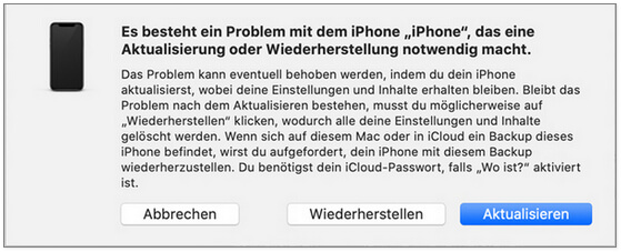 Display schwarz und iPhone lädt nicht