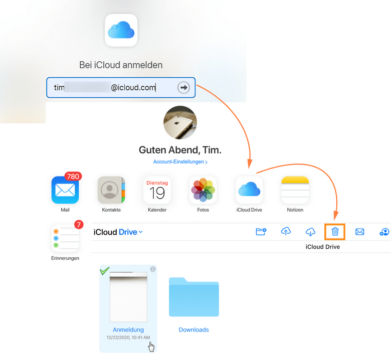 iCloud Daten löschen