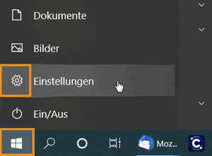 Einstellungen am Windows-PC öffnen