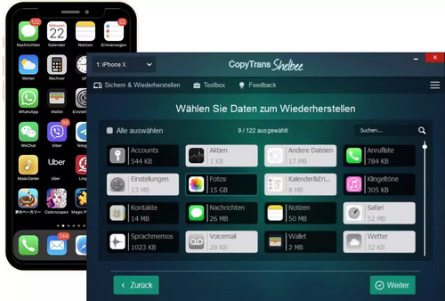 PC AirDrop alle iPhone Daten