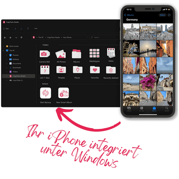 CopyTrans Studio Foto-Backup auf PC