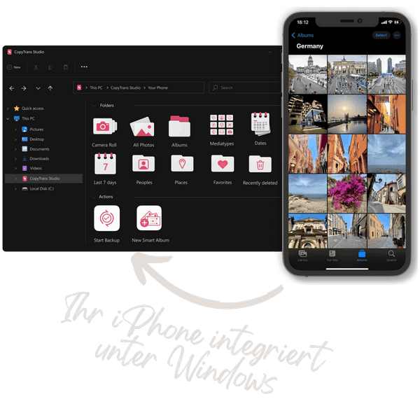CopyTrans Studio Foto-Backup auf PC